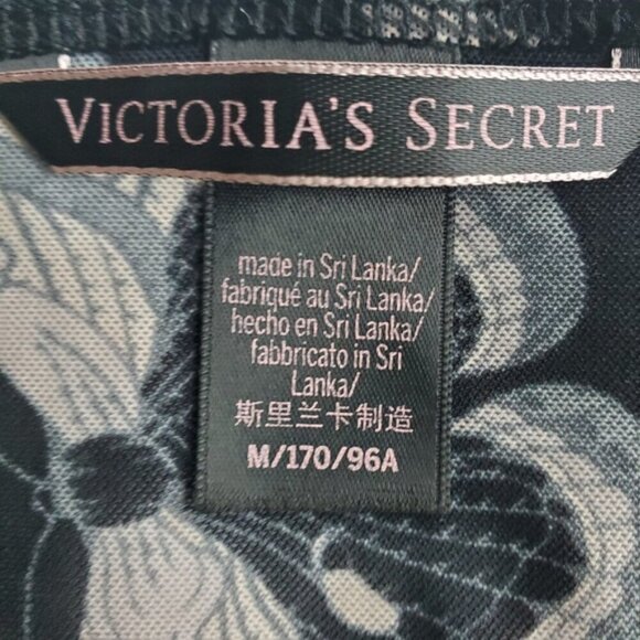 Victoria's Secret Black Floral Mesh Cropped Top Size Medium - Picture 3 of 6